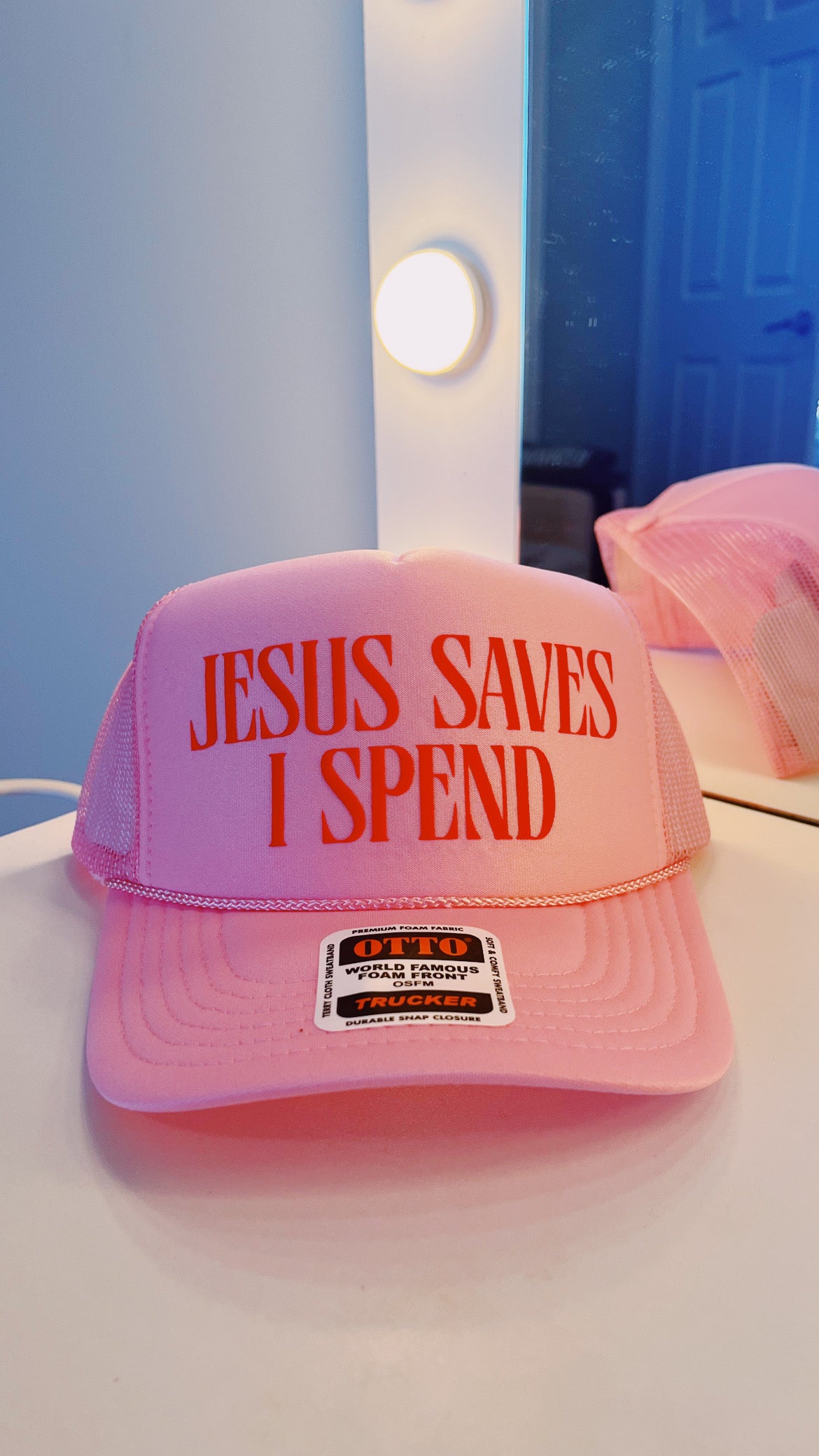 Jesus Saves I Spend Trucker Hat