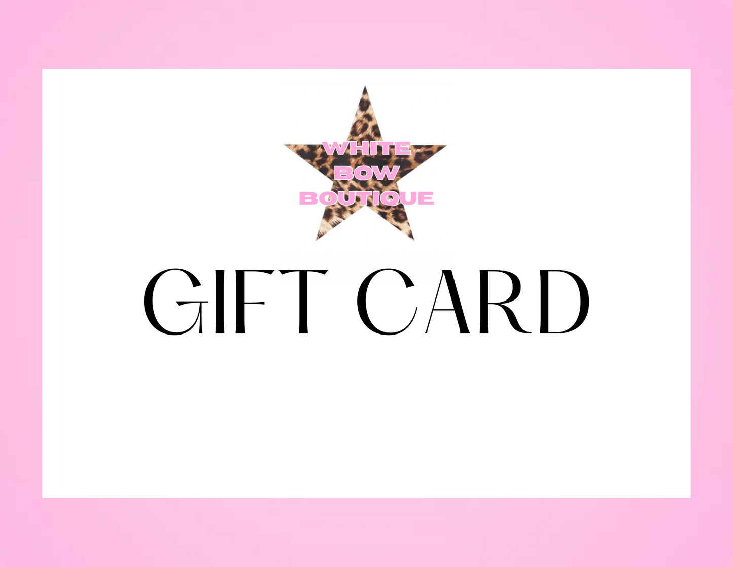 WHITE BOW GIFT CARD