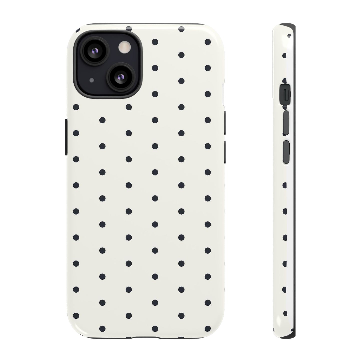 White Polka Dot Tough Case