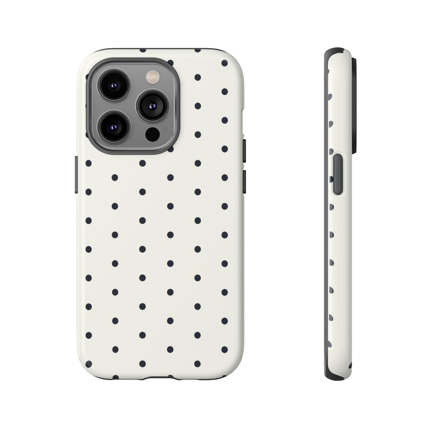 White Polka Dot Tough Case