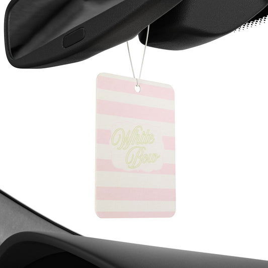 WHITE BOW CAR AIR FRESHENER