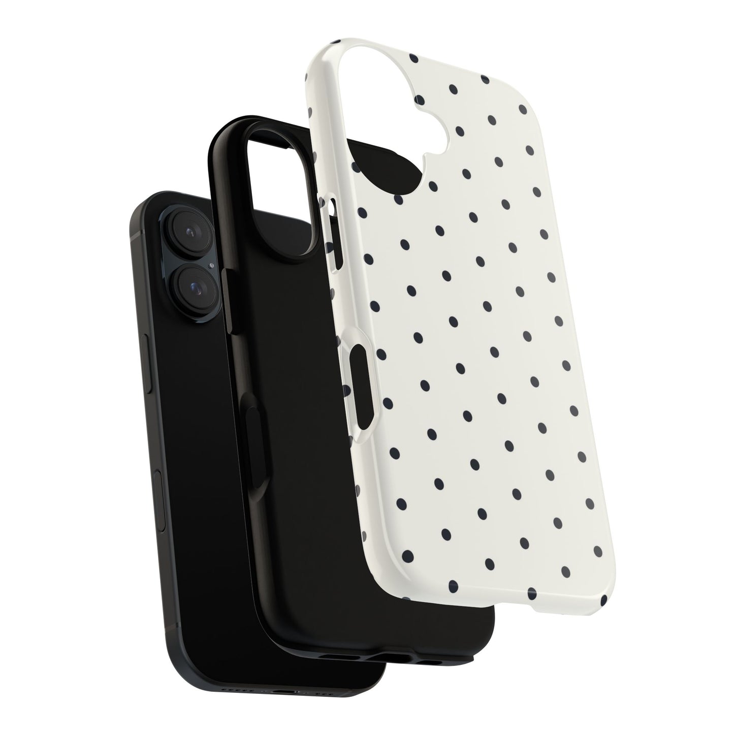 White Polka Dot Tough Case
