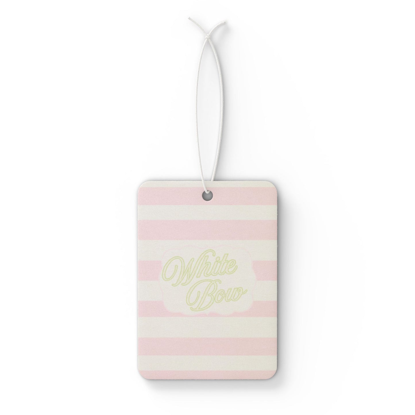 WHITE BOW CAR AIR FRESHENER