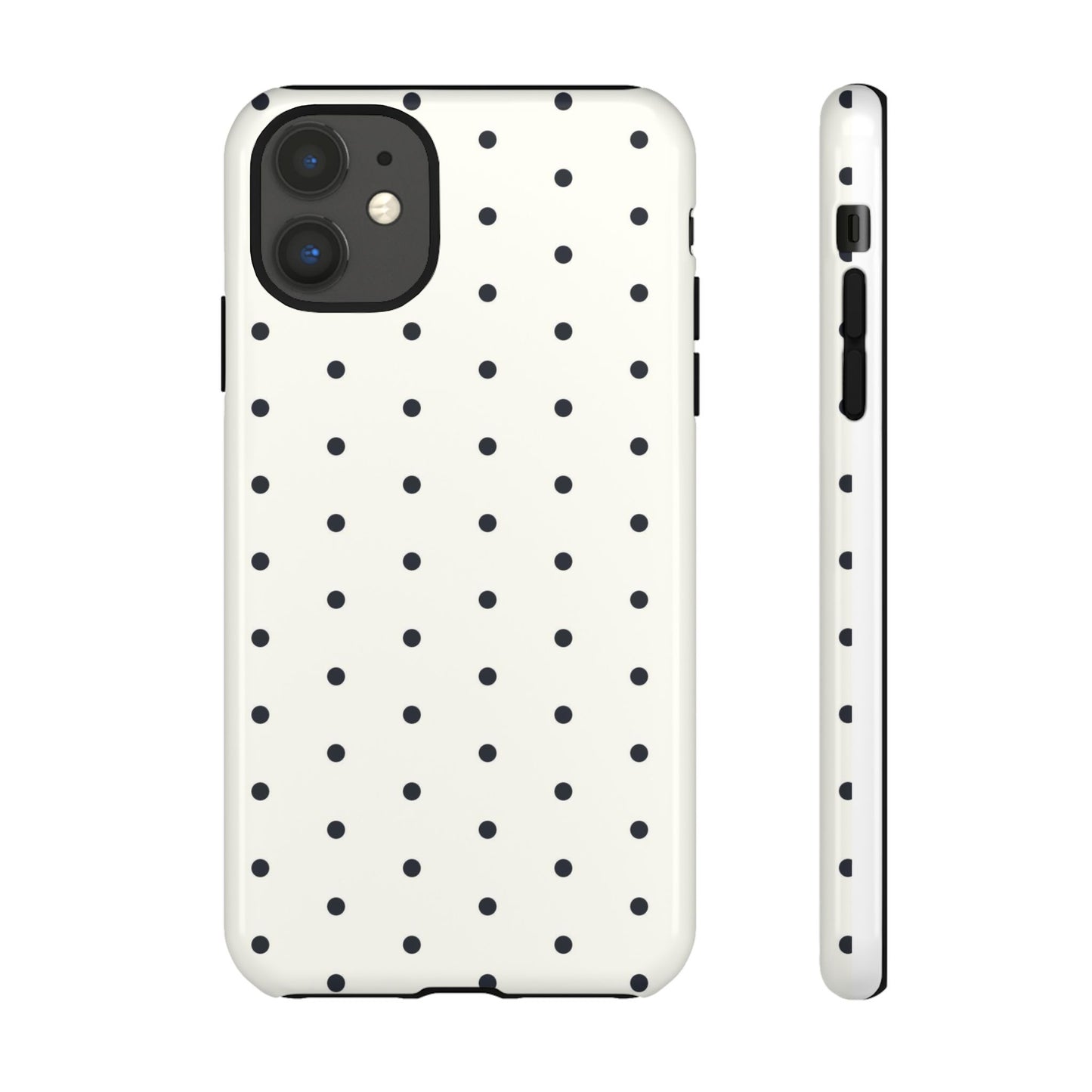 White Polka Dot Tough Case