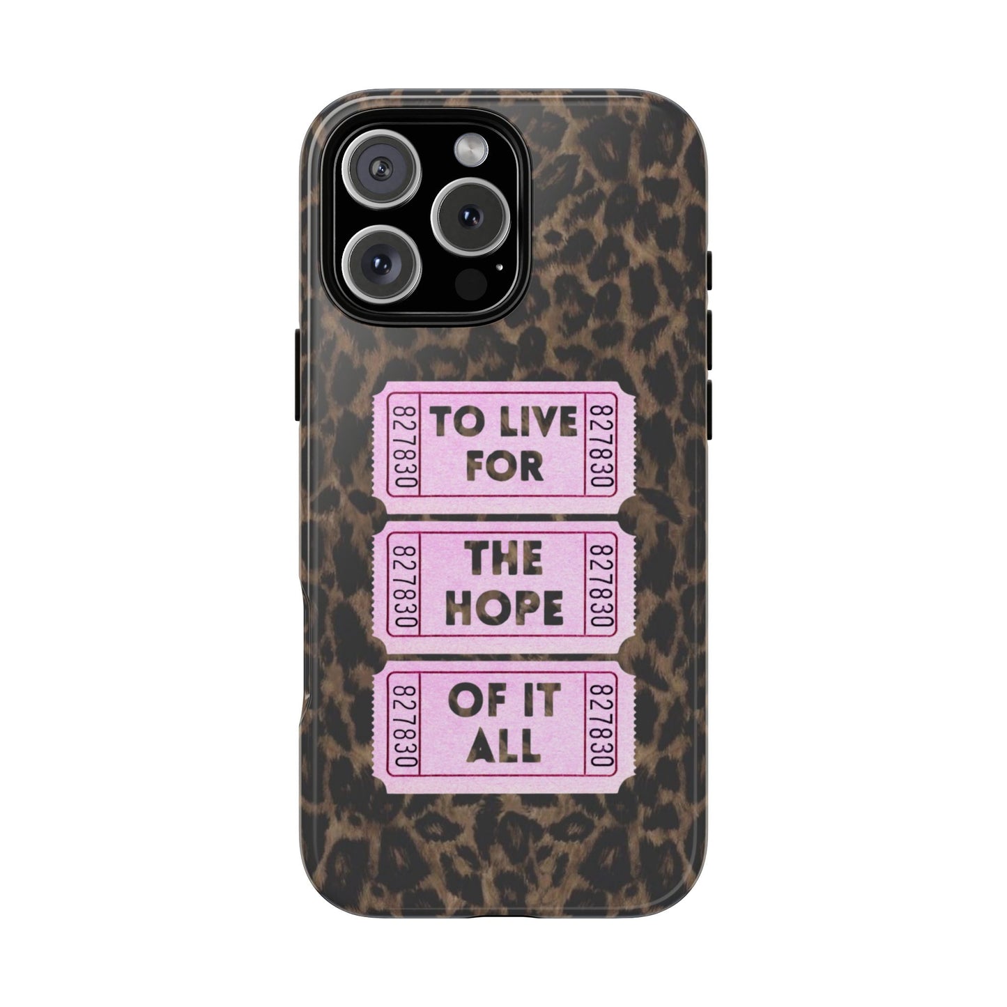 TO LIVE FOR THE HOPE OF IT ALL