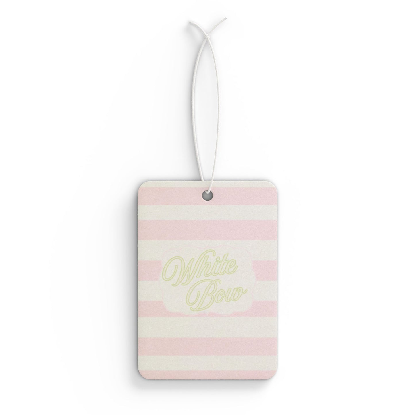 WHITE BOW CAR AIR FRESHENER