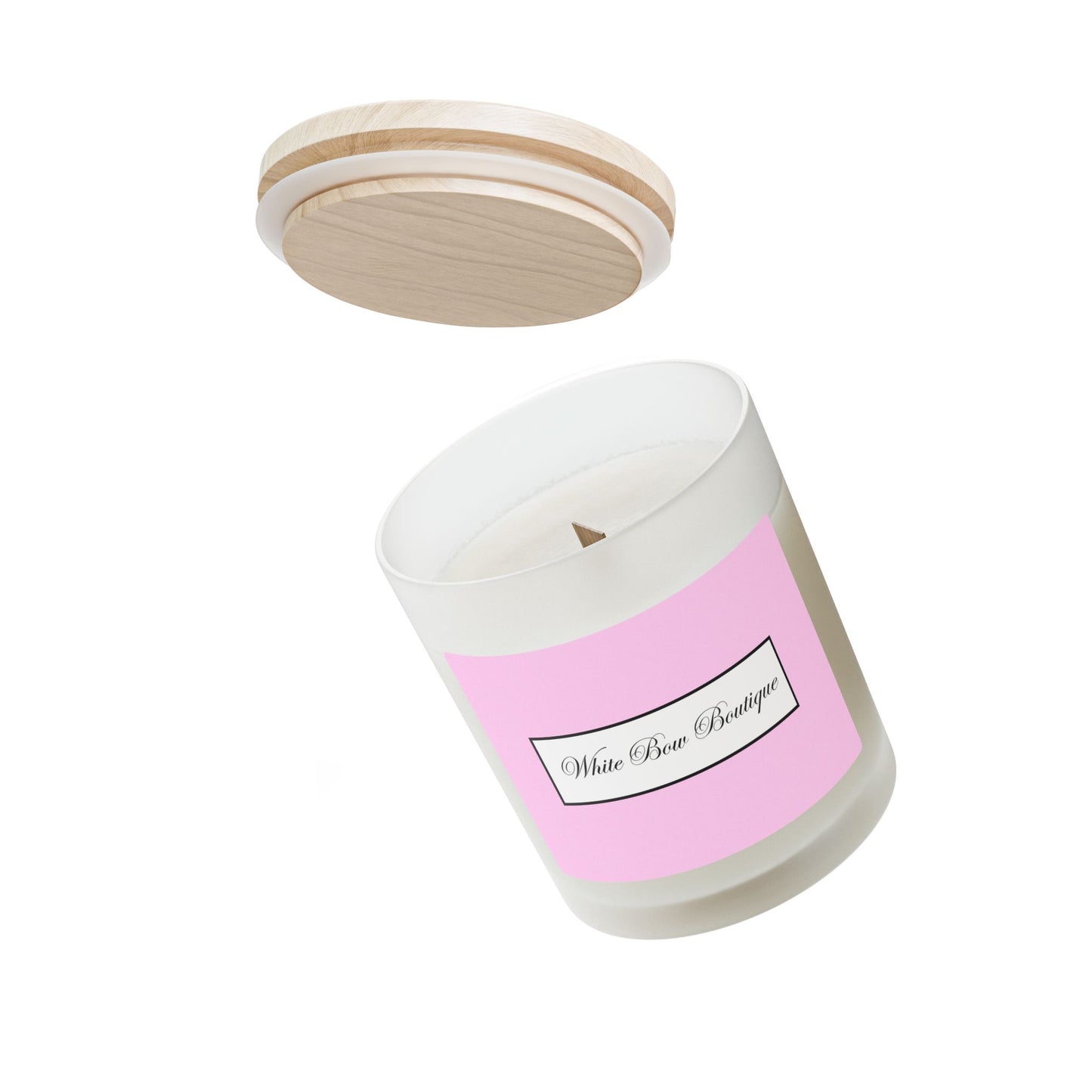 Frosted Glass Candle, 11oz - Vanilla