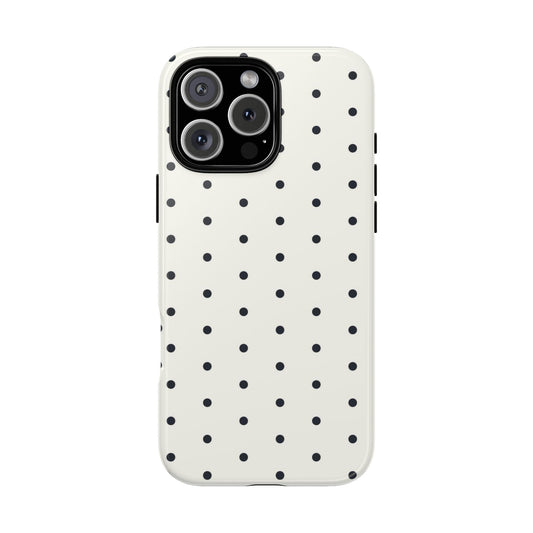 White Polka Dot Tough Case