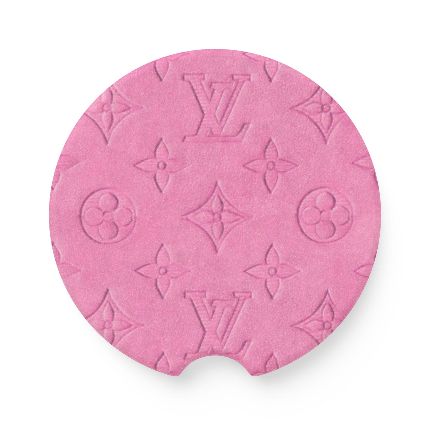 PINK MONOGRAM | Soapstone Car Coaster