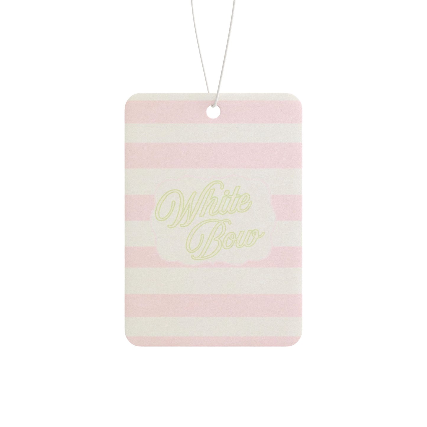 WHITE BOW CAR AIR FRESHENER