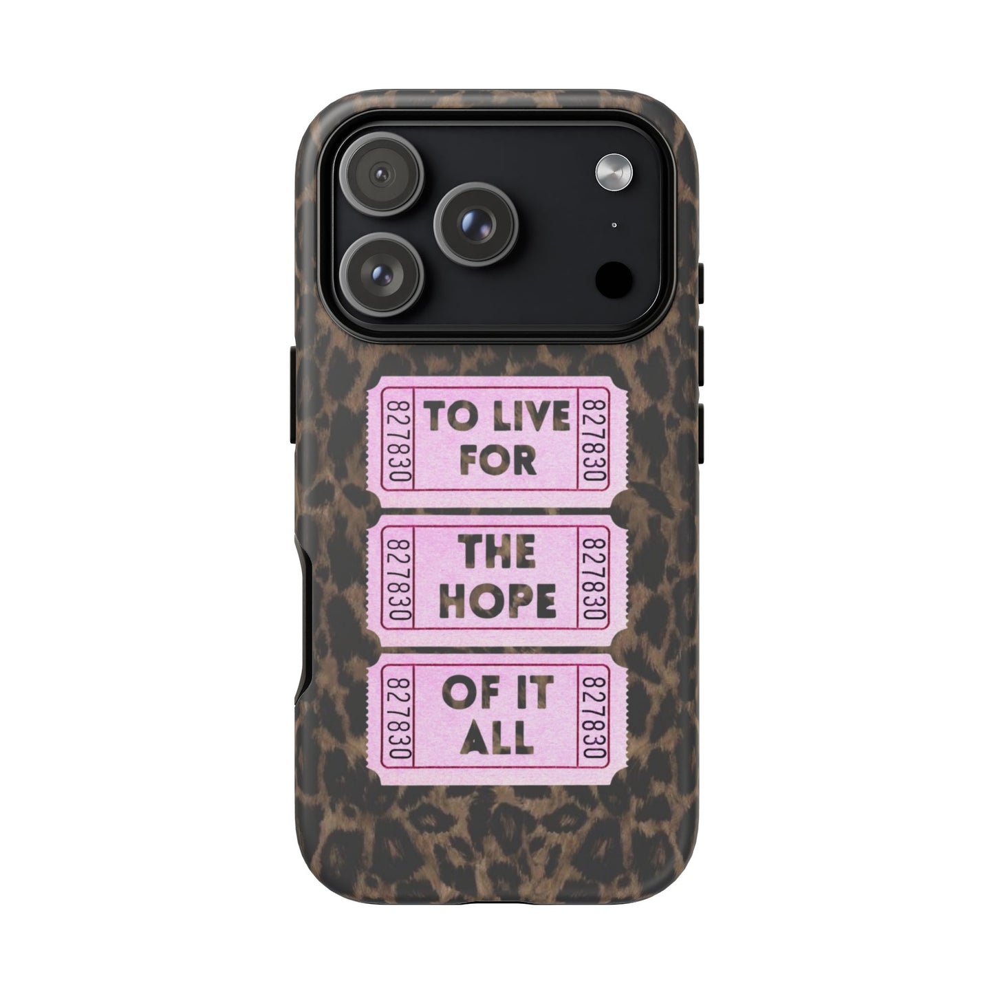 TO LIVE FOR THE HOPE OF IT ALL