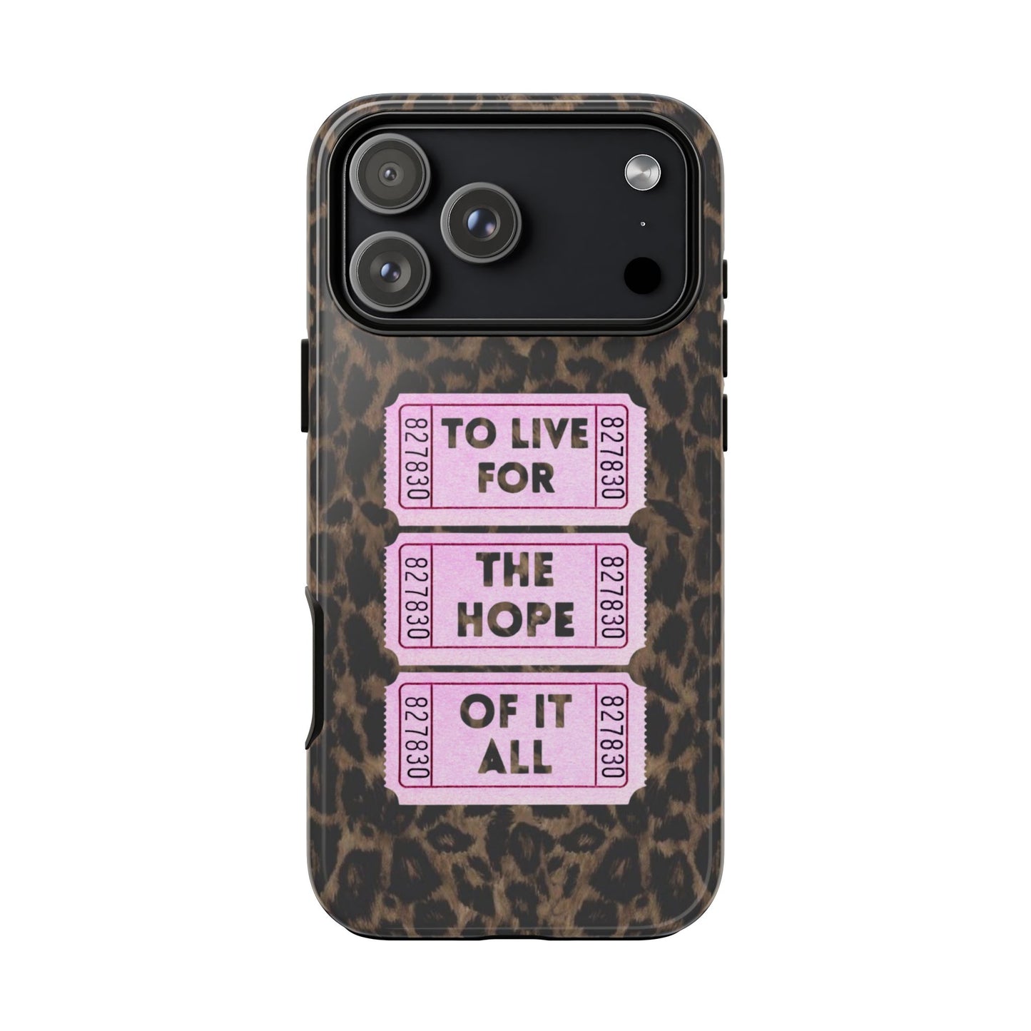 TO LIVE FOR THE HOPE OF IT ALL