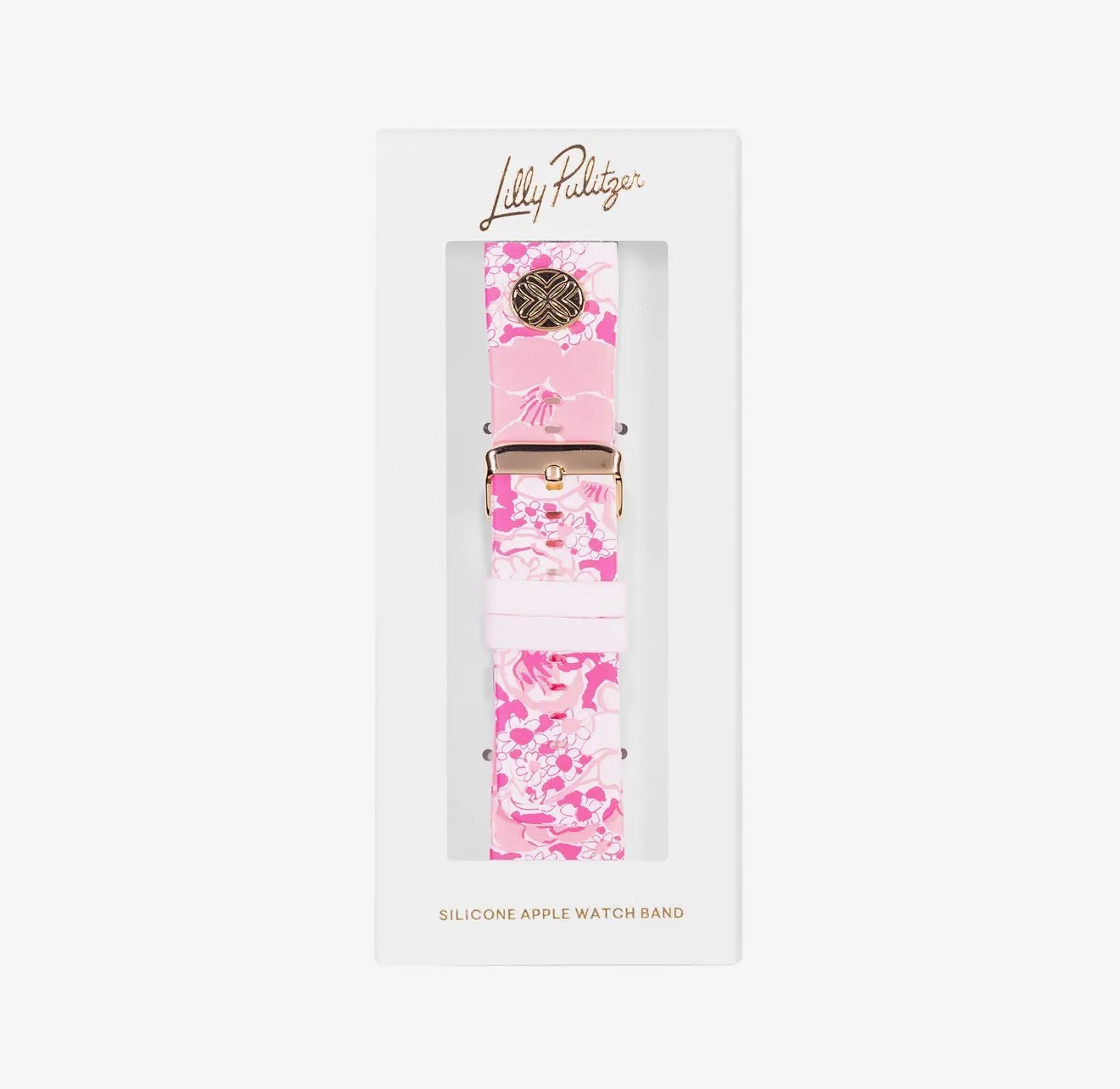 Lilly Pulitzer Silicone Apple Watch Band - Couch Shell Pink