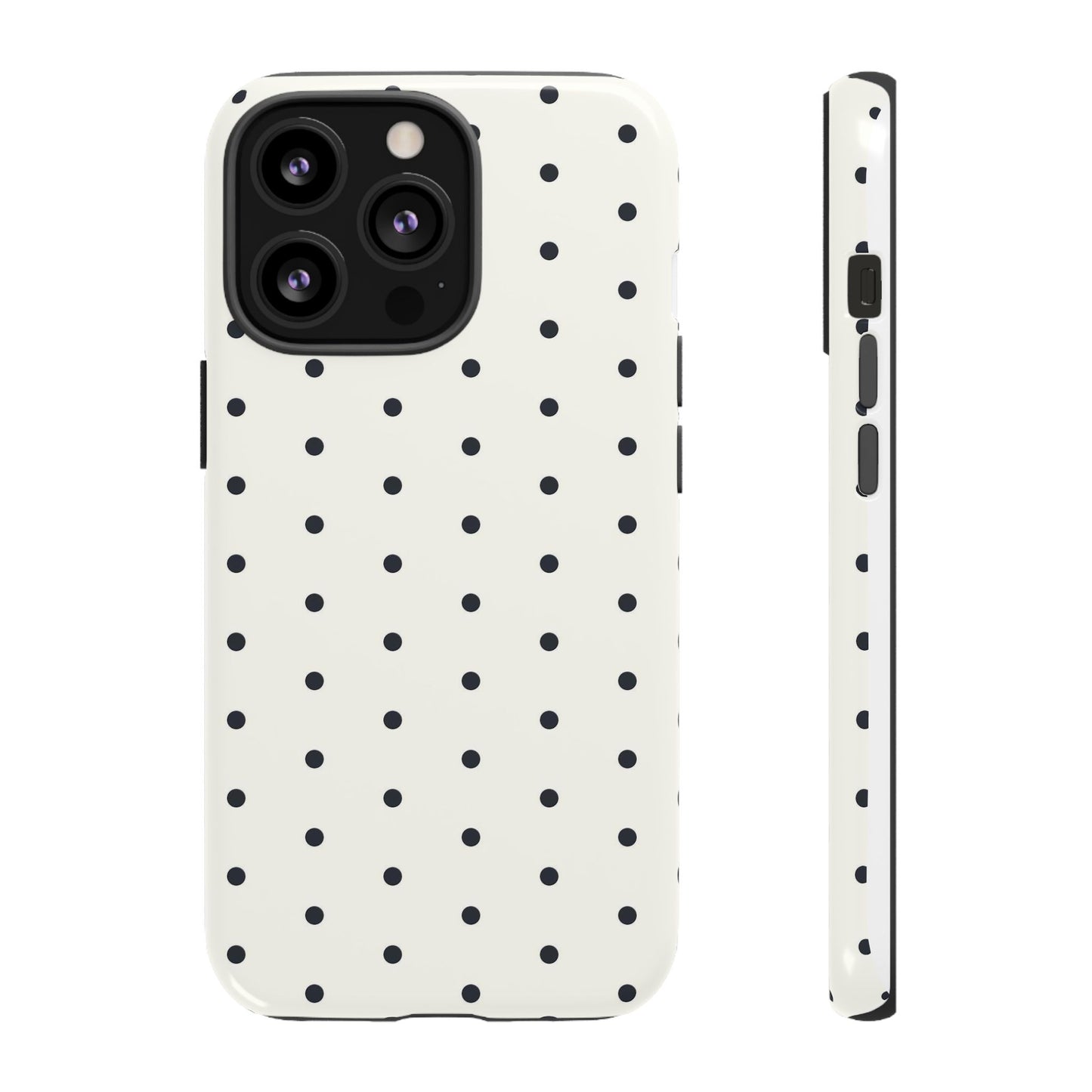White Polka Dot Tough Case