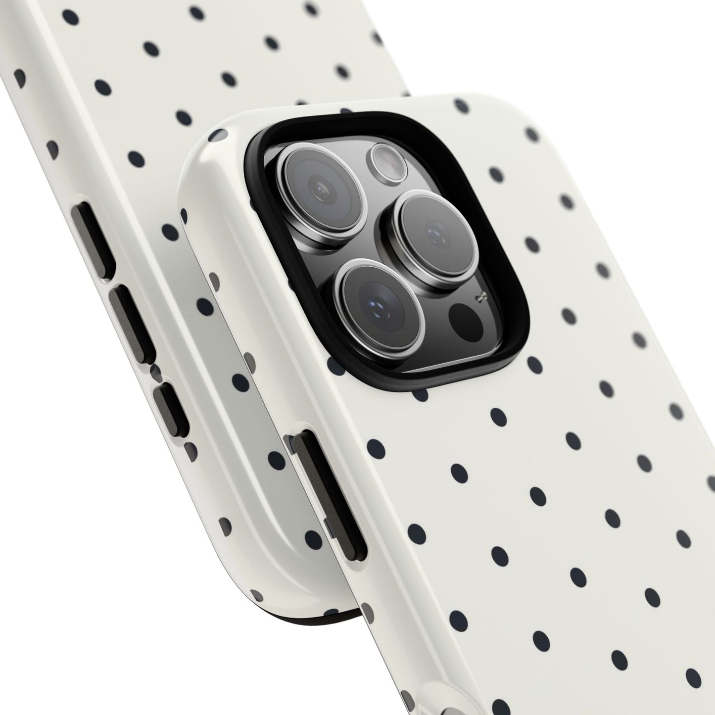 White Polka Dot Tough Case