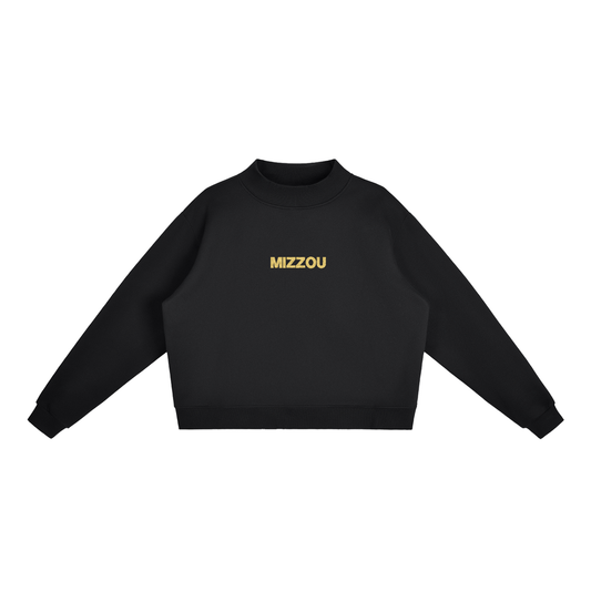 Embroidered Mizzou Fleece Mockneck Sweatshirt
