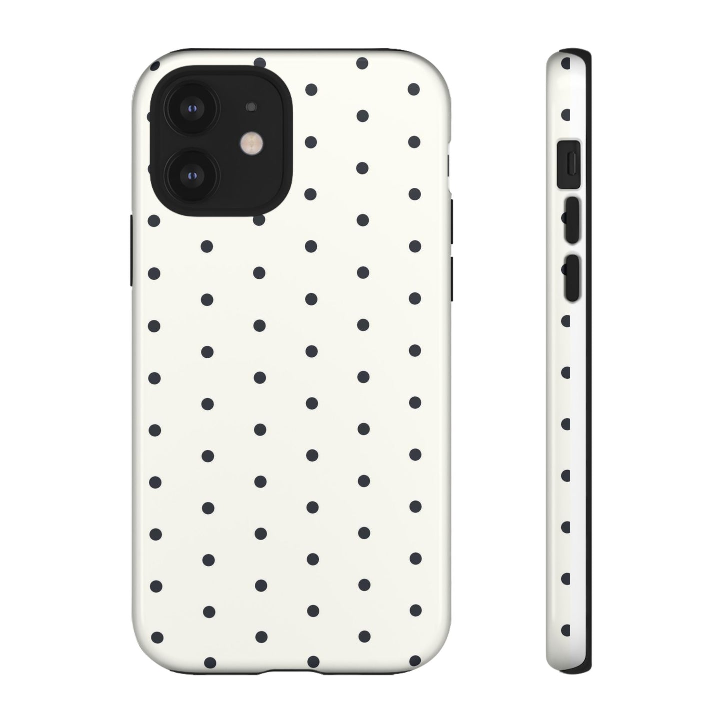 White Polka Dot Tough Case