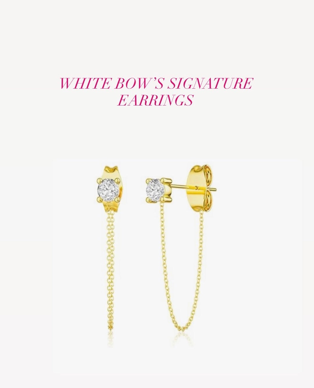 White Bow Signature Earrings