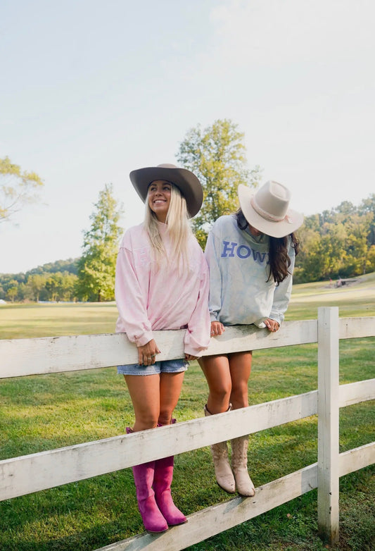 Blue Camo Howdy Mock Neck