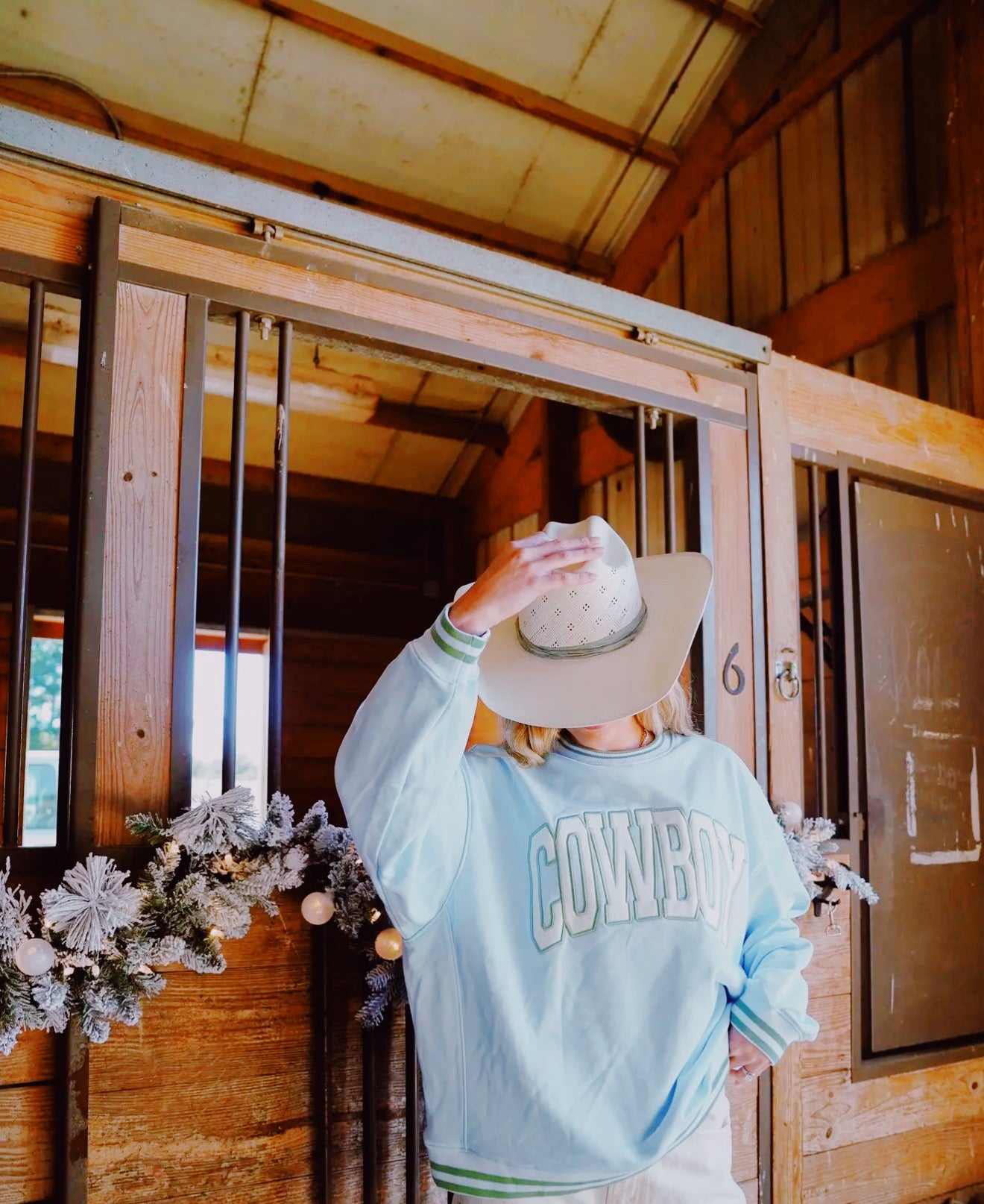 Baby Blue Cowboy Sweatshirt