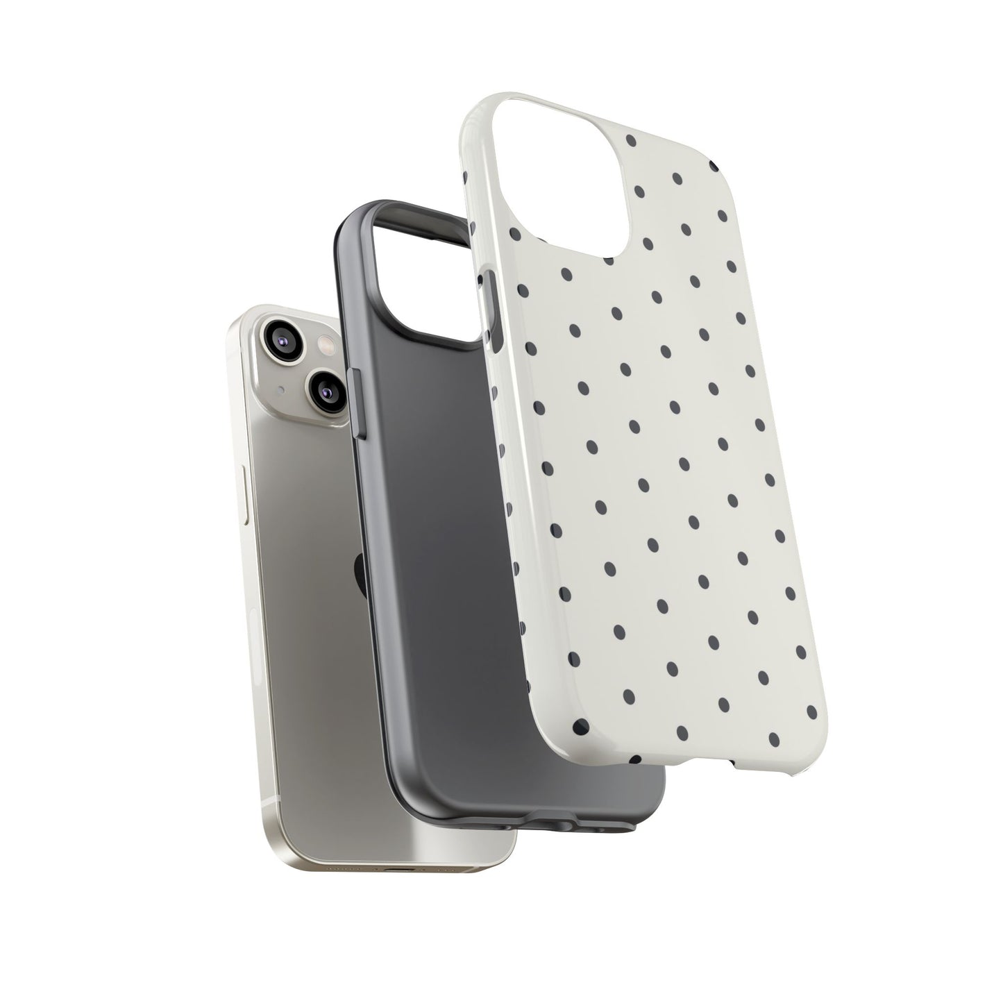 White Polka Dot Tough Case