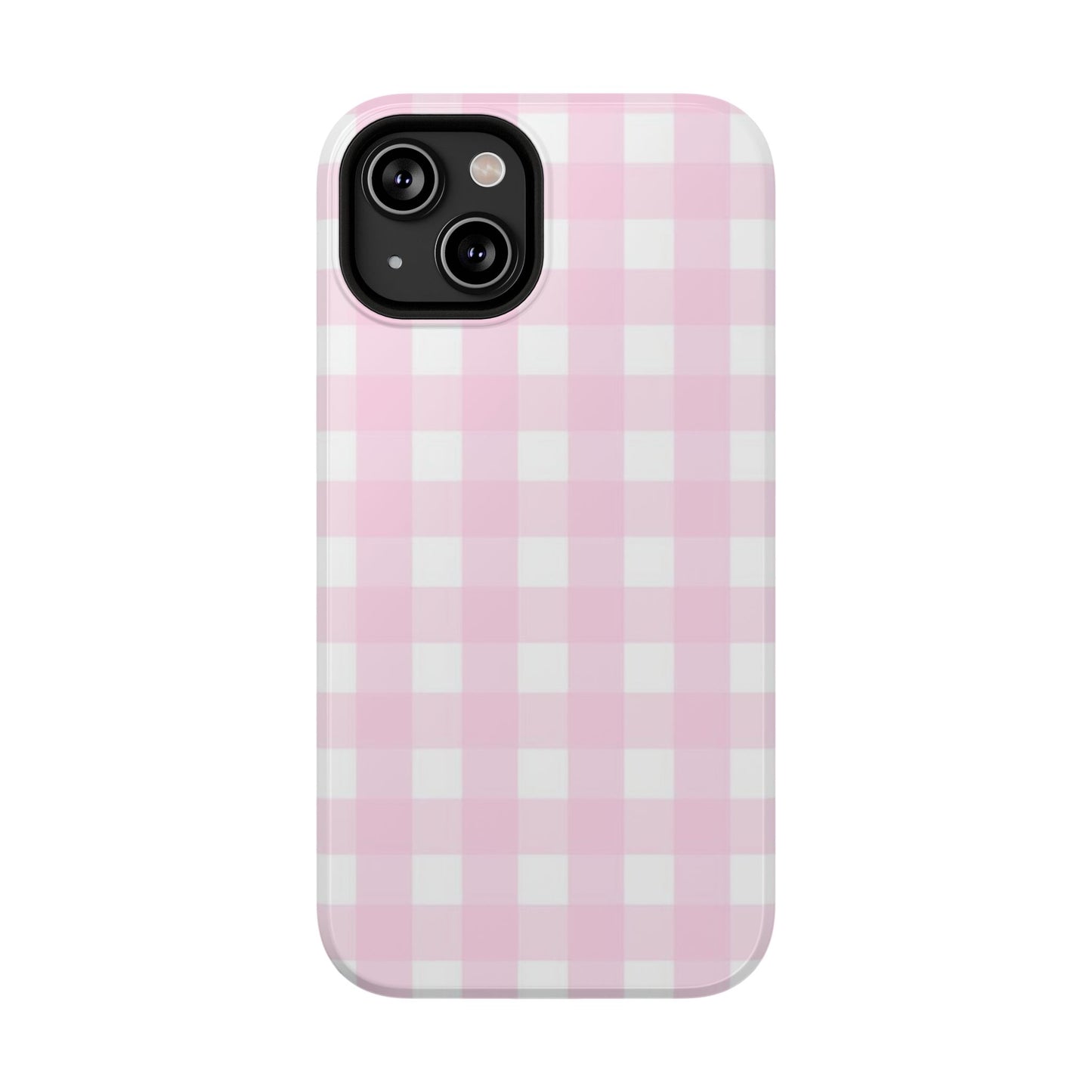 Pink Gingham Case - Impact-Resistant