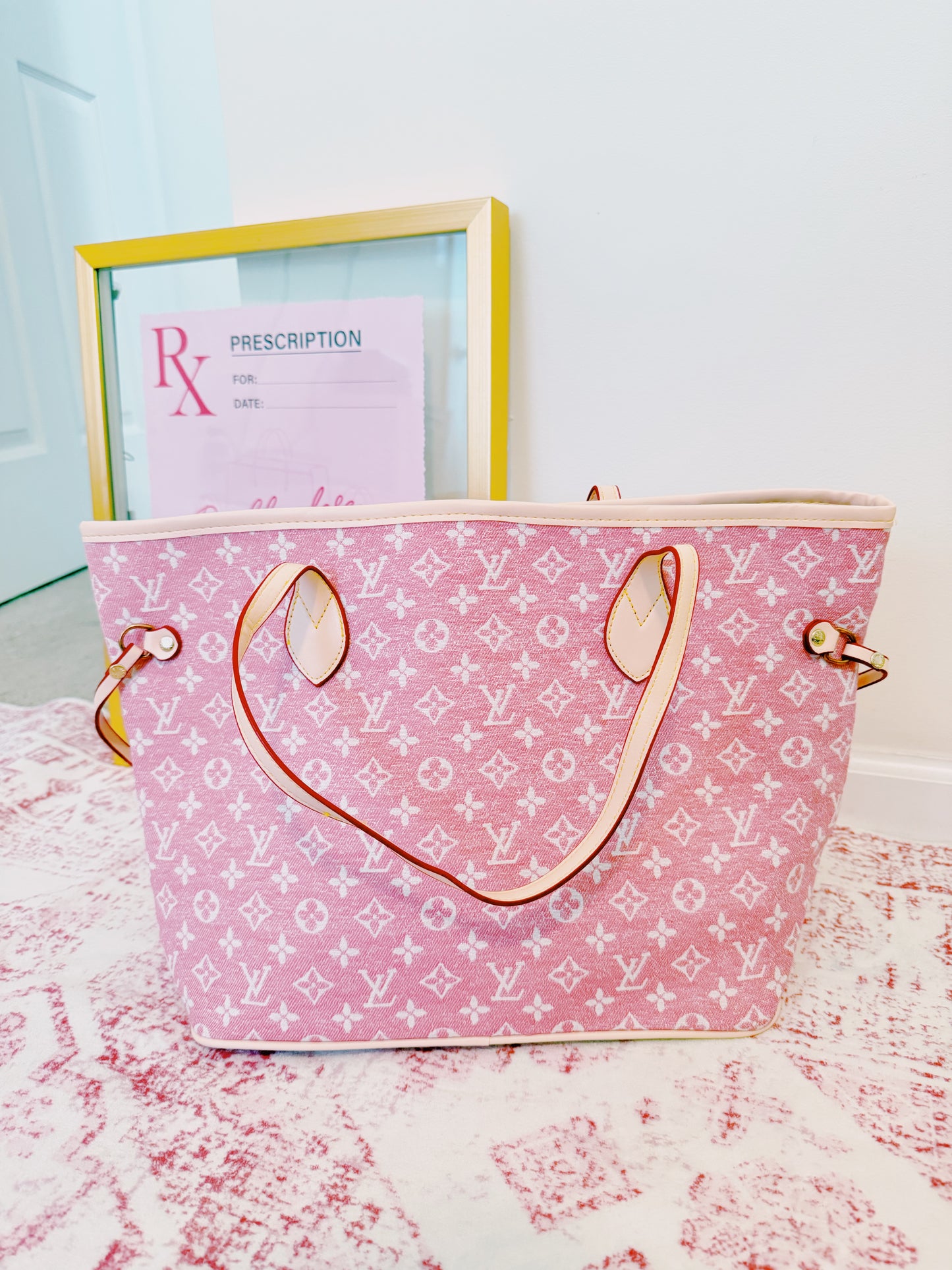 Pink Monogram Tote Bag