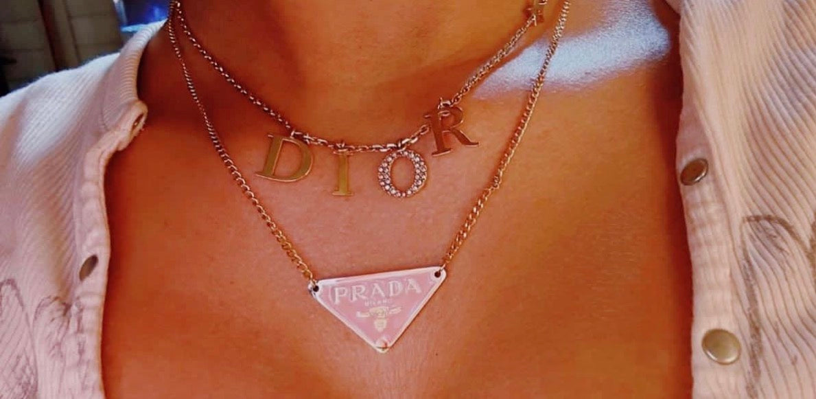 Pink Paisley Necklace - Thin Chain