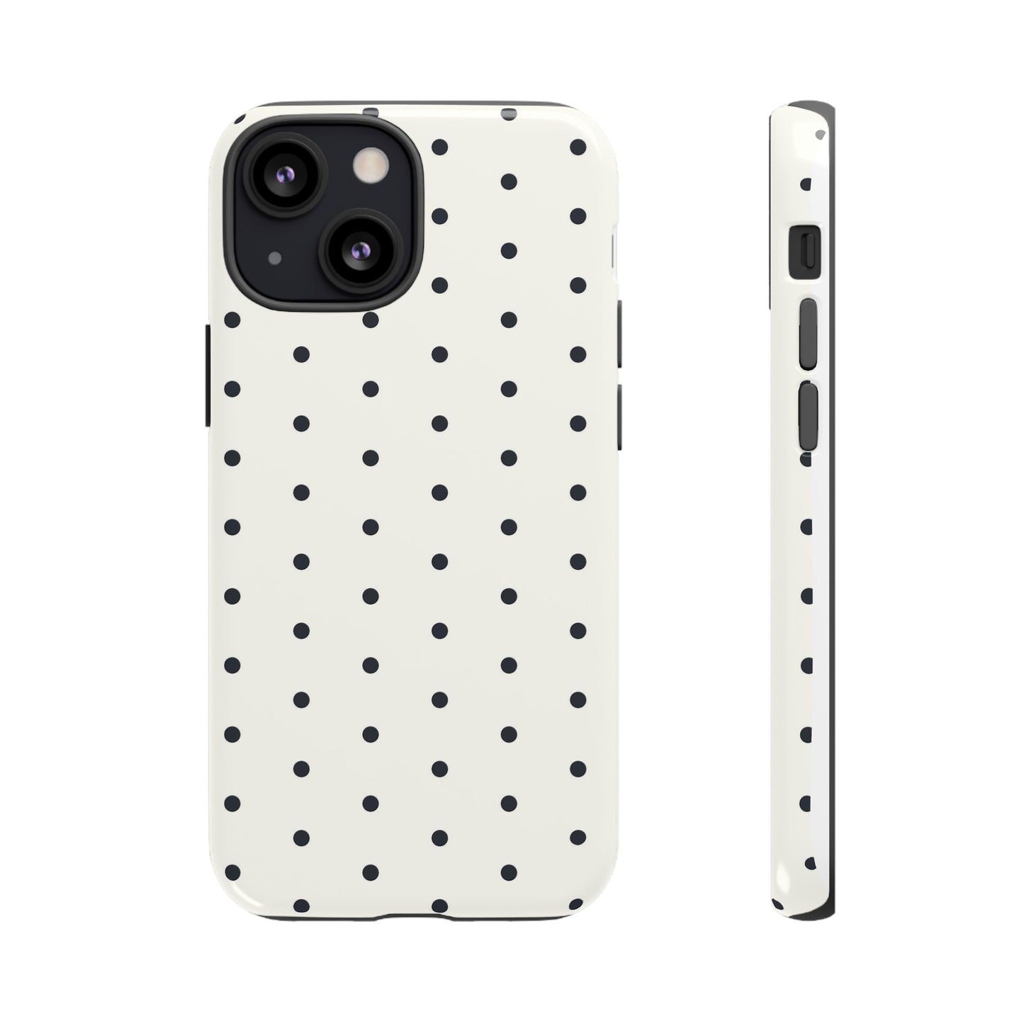 White Polka Dot Tough Case