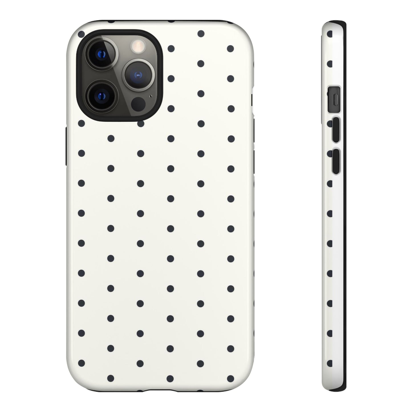 White Polka Dot Tough Case