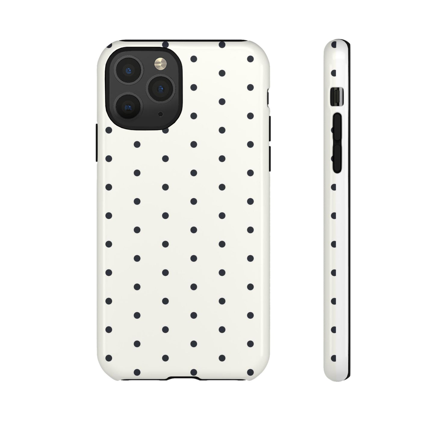 White Polka Dot Tough Case