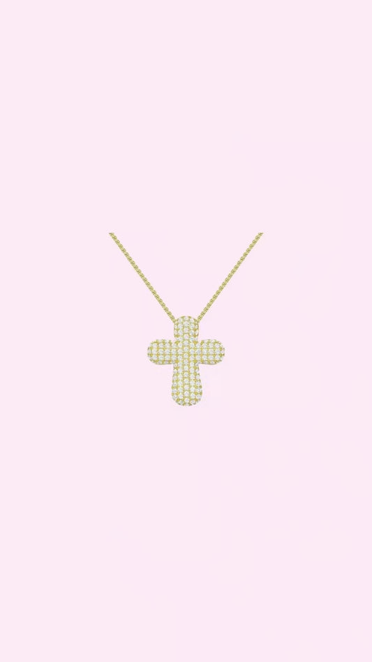 Bubble Cross Necklace