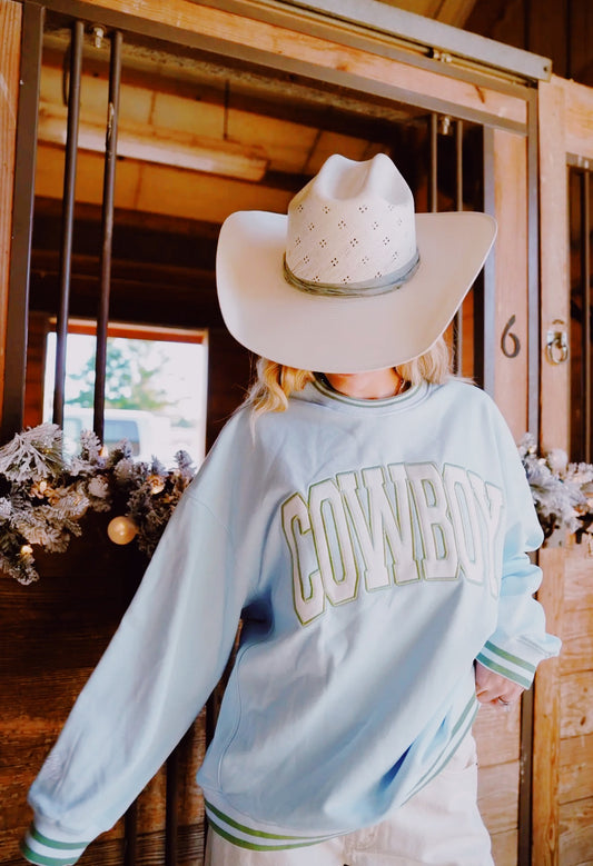 Baby Blue Cowboy Sweatshirt