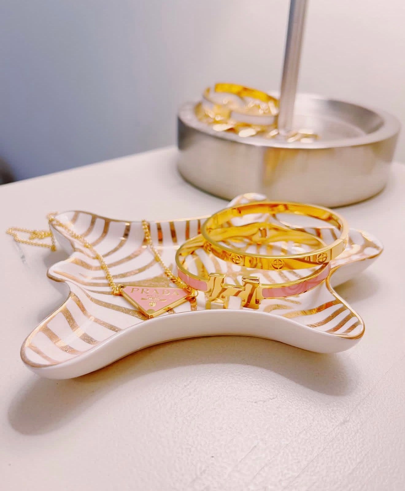 Pink Paisley Necklace - Thin Chain