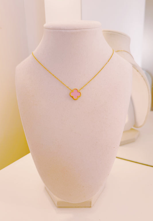 Gold-Plated Pink Necklace