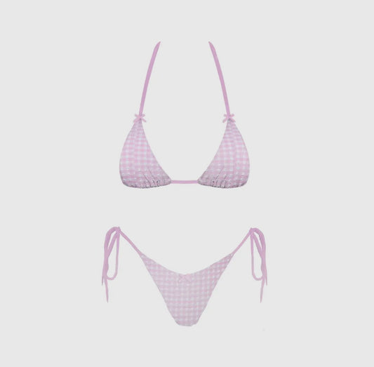 Bayside Gingham Pink Bikini