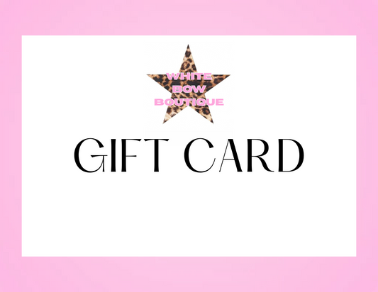 WHITE BOW GIFT CARD