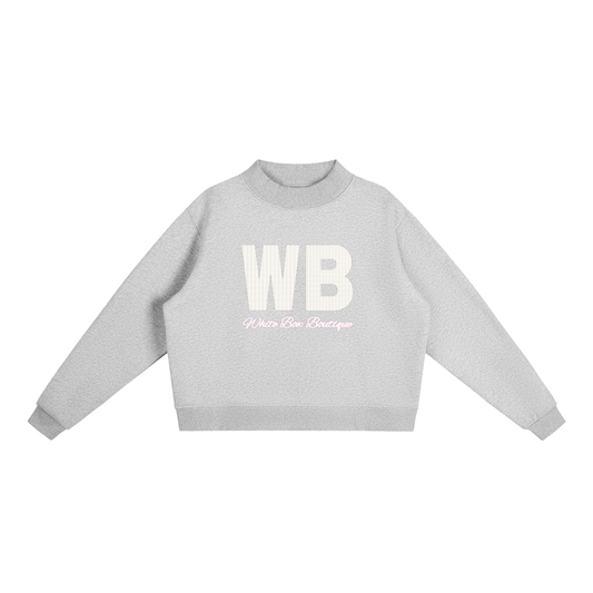 White Bow Boutique Fleece Mock-Neck *RESTOCKED*