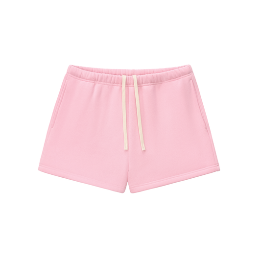 Pink Essential Fleece Drawstring Sweatshorts