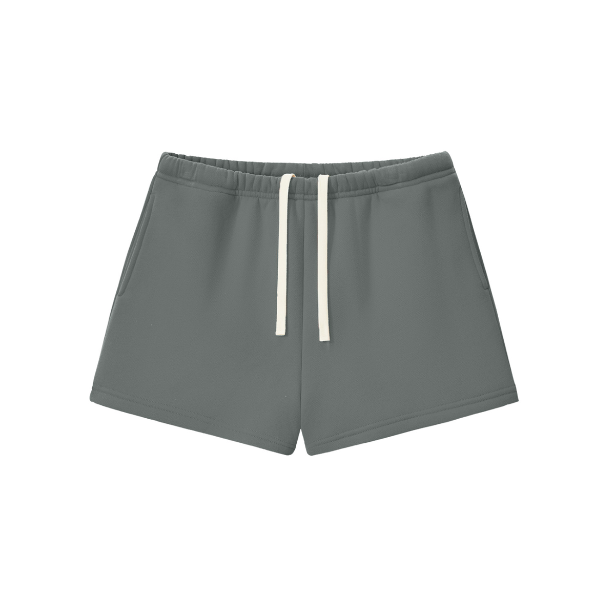 Dark Gray Fleece Drawstring Sweatshorts